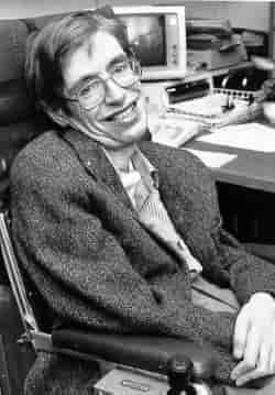 The cosmologist Stephen Hawking, who suffered from ALS