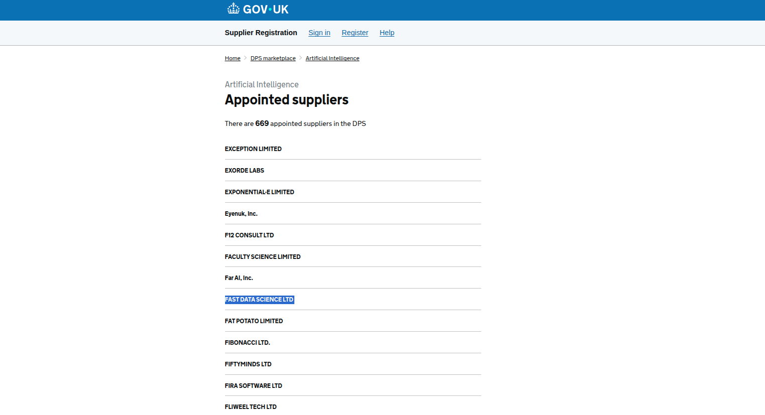 Fast Data Science appointed as official supplier on AI Framework