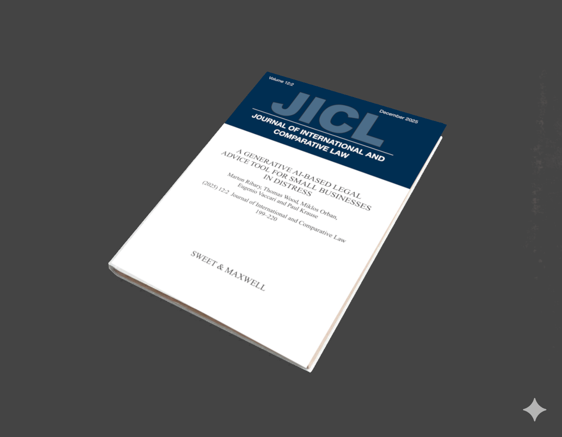JICL publication: A generative AI-based legal advice tool for small businesses in distress